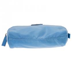 Pre Owned Prada Blue Nylon Vela Cosmetic Pouch