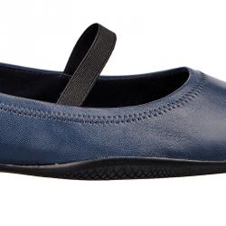 Pre Owned Prada Sport Blue Leather Mary Jane Ballet Flats Size 39