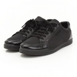 Pre Owned Prada Sport Black Saffiano Leather and Nylon Sneakers Size 37.5