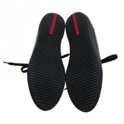 Pre Owned Prada Sport Black Patent Lace Up Sneakers Size 35