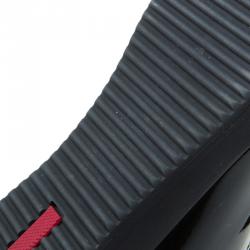 Pre Owned Prada Sport Black Patent Lace Up Sneakers Size 35