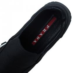 Prada Sport Black Nylon Slip on Sneakers Size 35.5