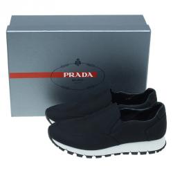 Prada Sport Black Nylon Slip on Sneakers Size 35.5
