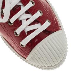 Pre Owned Prada Sport Red Patent Lace Up Sneakers Size 38.5