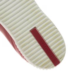 Pre Owned Prada Sport Red Patent Lace Up Sneakers Size 38.5