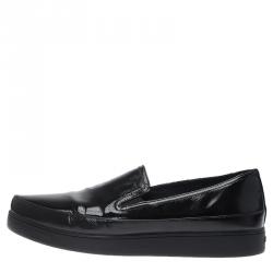 Pre Owned Prada Sport Black Patent Skate Sneakers Size 39.5