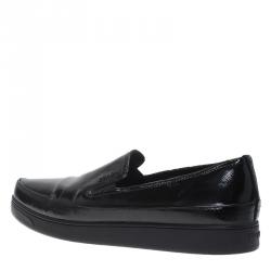 Pre Owned Prada Sport Black Patent Skate Sneakers Size 39.5