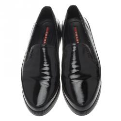 Pre Owned Prada Sport Black Patent Skate Sneakers Size 39.5