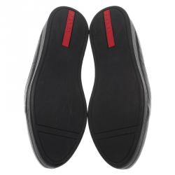 Pre Owned Prada Sport Black Patent Skate Sneakers Size 39.5