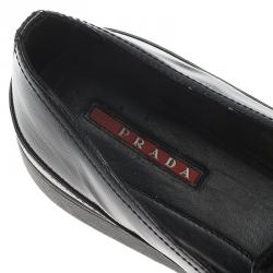 Pre Owned Prada Sport Black Patent Skate Sneakers Size 39.5