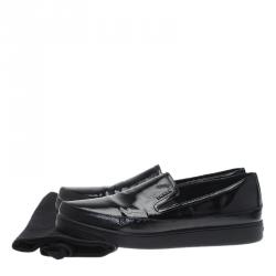 Pre Owned Prada Sport Black Patent Skate Sneakers Size 39.5