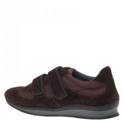 Pre Owned Prada Sport Brown Suede Velcro Sneakers Size 38.5