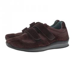 Pre Owned Prada Sport Brown Suede Velcro Sneakers Size 38.5
