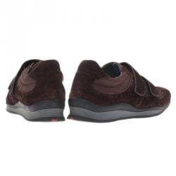 Pre Owned Prada Sport Brown Suede Velcro Sneakers Size 38.5