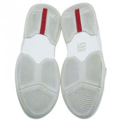 Pre Owned Prada Sport Multicolor Leather and Mesh Lace Up Sneakers Size 39.5