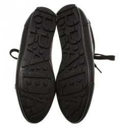 Pre Owned Prada Sport Black Leather Lace Up Sneakers Size 40