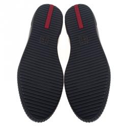 Pre Owned Prada Sport White Leather Cap Toe Lace Up Sneakers Size 41