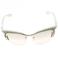 Prada Ivory SPR 60O Dixie Cat Eye Sunglasses