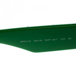 Prada Green SPR 21Q Crystal Embellished Cat Eye Sunglasses
