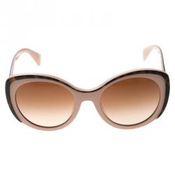 Prada Pink and Black SPR 12P Cat Eye Sunglasses