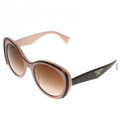 Prada Pink and Black SPR 12P Cat Eye Sunglasses