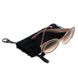 Prada Pink and Black SPR 12P Cat Eye Sunglasses