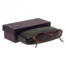 Prada Burgundy Oval SPR 66A Sunglasses