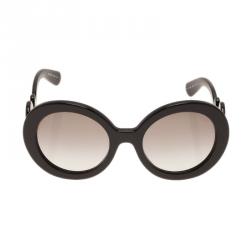 مملوكة مسبقًا Prada Black Round Baroque Sunglasses