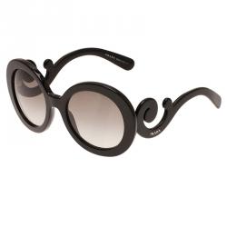 مملوكة مسبقًا Prada Black Round Baroque Sunglasses