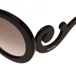 مملوكة مسبقًا Prada Black Round Baroque Sunglasses