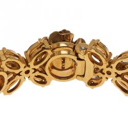 Prada Rose Gold Tone Crystal Resin Bracelet