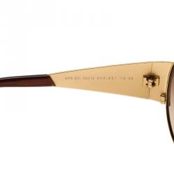 Pre Owned Prada Gold SPR 65I Sunglasses