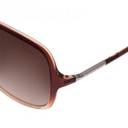 مملوكة مسبقًا Prada Brown SPR 18M Oversized Square Sunglasses