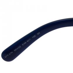 Pre Owned Prada Blue Shaded Baroque Round Sunglasses