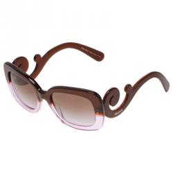 Prada Purple Baroque Rectangle Sunglasses