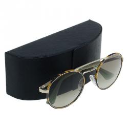 Prada Two Tone SPR51S Round Aviator Sunglasses