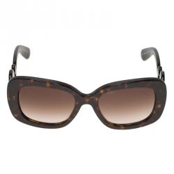 Prada Tortoise Frame Baroque Rectangle Sunglasses