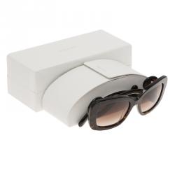 Prada Tortoise Frame Baroque Rectangle Sunglasses