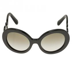 Prada Black Baroque Round Sunglasses