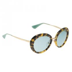 Prada Leopard Frame SPR16Q Round Sunglasses