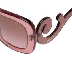 Prada Purple Baroque Rectangle Sunglasses