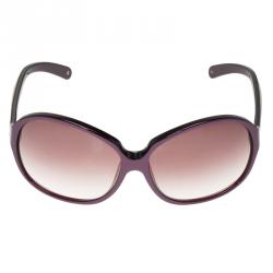 Pre Owned Prada Purple SPR211 Oversized Round Sunglasses