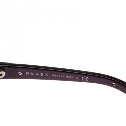 Pre Owned Prada Purple SPR211 Oversized Round Sunglasses
