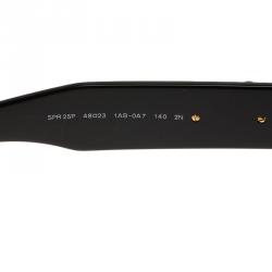 Prada Black Floral Embellished SPR25P Square Sunglasses