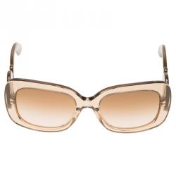Prada Translucent Brown Baroque Rectangle Sunglasses