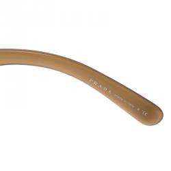 Prada Translucent Brown Baroque Rectangle Sunglasses