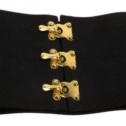 Pre Owned Prada Black Elastic Waist Belt 65 CM