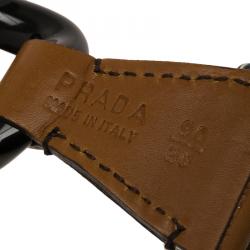 Prada Black Plastic Chain Belt 90 CM