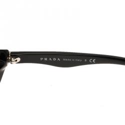 Pre Owned Prada Black SPR 05N Capsule Cat Eye Sunglasses