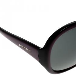 Prada Black/Purple SPR20L Oversized Round Sunglasses